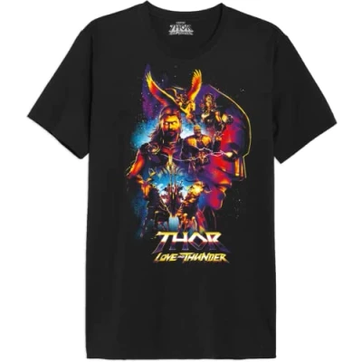 Image of Marvel Men&#039;s Metlatmts015 T Shirt, Black, L