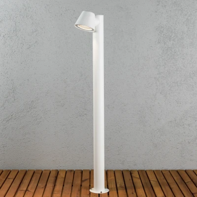 Image of Trieste Outdoor Modern Short Bollard Light White, IP44