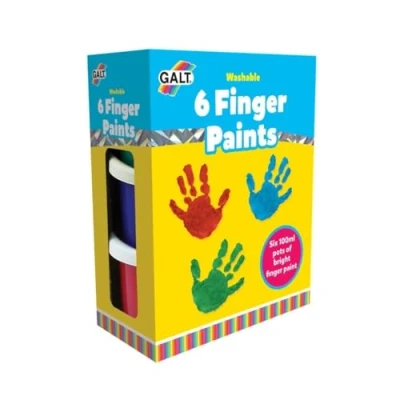 Image of Galt Toys, 6 Finger Paints Washable, For Toddlers, Ages 2 Years Plus