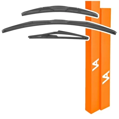 Image of VIA ALBION® Complete Wiper Set for NISSAN QASHQAI Mk2 [ J11 ] 2014 2020 All Weather Blades, Front &amp; Rear