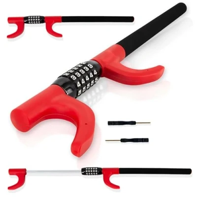 Image of steering wheel lock, car, anti theft device, claw, claw for the wheel, truck immobilizer, extra long, SCHMIDT Security Tools