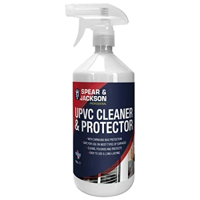 Image of Spear &amp; Jackson UPVC Cleaner Protector 1L Carnauba Wax Protection Safe For Most Surfaces Cleans Polishes Protects Easy To Use Long Lasting