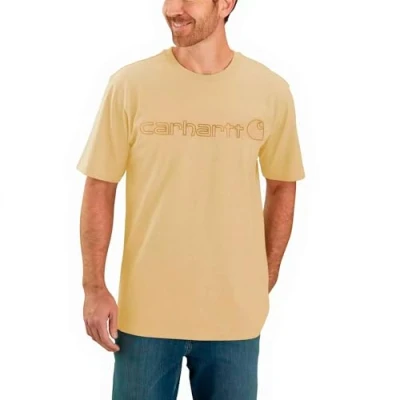 Image of Carhartt Men&#039;s K87 Pocket S/S T Shirt Work Utility, Beach Heather, L