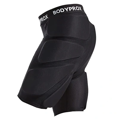 Image of Bodyprox Protective Padded Shorts for Snowboard,Skate and Ski,3D Protection Hip,Butt Tailbone (Large)