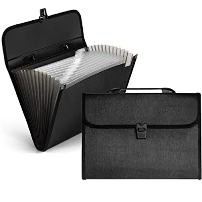 Image of Expanding File Organiser 12 Pockets,Nordun Filing Boxes Document with Handle, A4 Size Portable Folder, Accordion Folders Expander,Plastic Files Wallets Documents Paper Bills