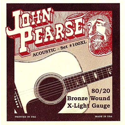 Image of John Pearse Strings® 100XL For Acoustic Guitar 80/20 Bronze Wound X Light Gauge 10 47