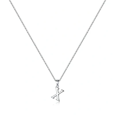 Image of TINGN S925 Sterling Silver Initial Necklace for Women Girls, Dainty Hypoallergenic Girls Jewelry Gifts(X)