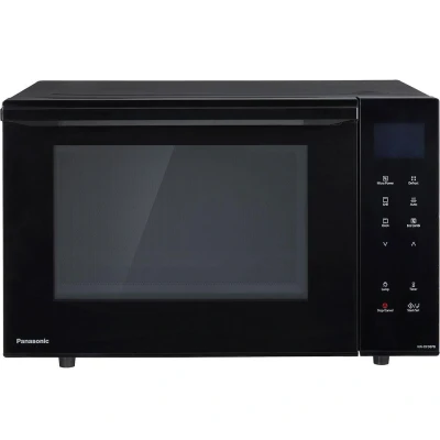 Image of Panasonic NN DF38PBBPQ Combination Microwave Oven &amp; Grill, 1000W, 23L, Inverter Technology, Eco Combi Mode, Flatbed, 16 Auto Programmes Defrost, Enamel Shelf Tray, Wire Rack, Easy Clean, Black