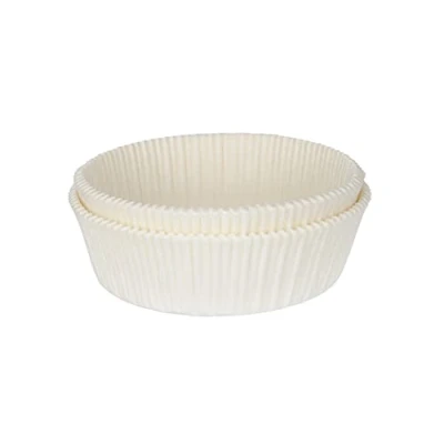 Image of Doric 7&quot; Cake Tin Liners, 50 Pack, Non Stick Siliconised Greaseproof Paper for Baking Cakes, Pies, Tarts, Round Air Fryer Liner, Made in The UK, White