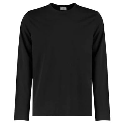 Image of Kustom Kit Mens Long Sleeve T Shirts, Black, X Large. KK510
