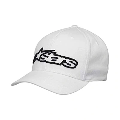 Image of Alpinestars Men&#039;s Blaze Flexfit Baseball Cap, White (White/Black ), L UK