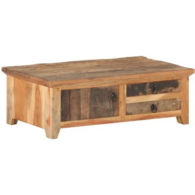 Image of vidaXL Coffee Table 90x50x31 cm Solid Reclaimed Wood