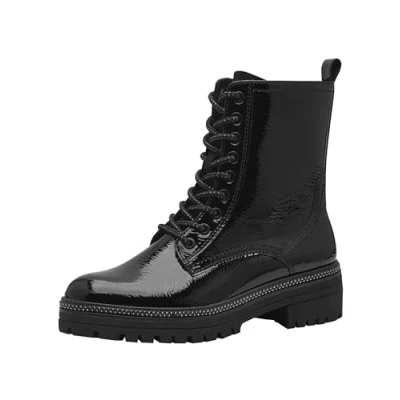 Image of MARCO TOZZI Women&#039;s 2 25202 43 Ankle Boot, Black (Black Patent), 9 UK