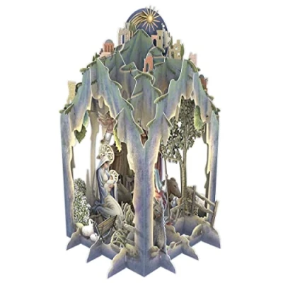Image of Paper D&#039;Art Pop Up Christmas Card (3D Bethlehem) X3DO30