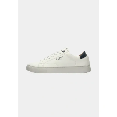 Image of Pepe Jeans Men&#039;s Joe Basic Sneak, White(White), 6 UK