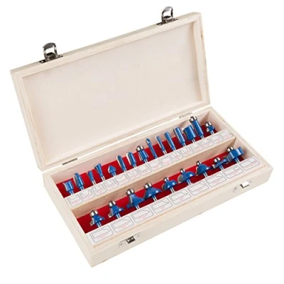 Image of Stalwart Multi purpose 24 piece Router Bit Set