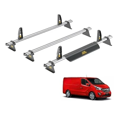 Image of Van Guard Roof Rack for Vauxhall Vivaro (2014 2019) 3 Bars + 4 Load Stops [Only Suitable Standard Models] Ulti Bar VG315