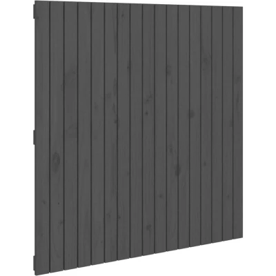 Image of vidaXL Wall Headboard Grey 108x3x110 cm Solid Wood Pine