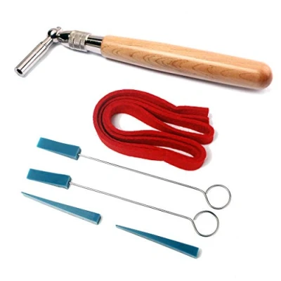 Image of Alnicov 6 PCS Professional Piano Tuning Mute Kit,Tuning Hammer Lever Tuner Star Head &amp; Kit Tools