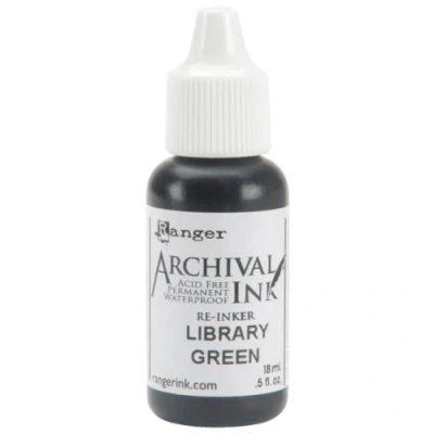 Image of Archival Pad Re inkers Ranger Industries Inker, Library Green