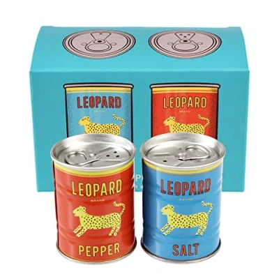 Image of Salt and Pepper Shakers Choice of Design (Leopard)