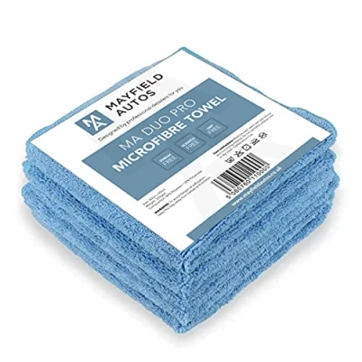 Image of Microfibre Polishing Cloths x 5 350gsm, 40cm 40cm, Car Cleaning, Detailing, Drying Towel, Waxing (5)…
