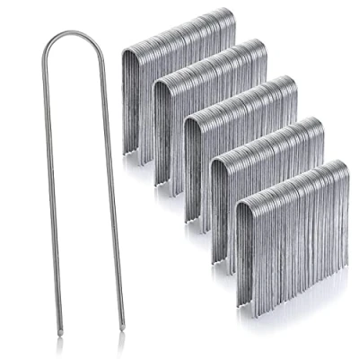 Image of GardenMate Pack of 250 x 6&#039;&#039;/150mm galvanised 2.9mm thick steel U shaped Garden Securing Pegs