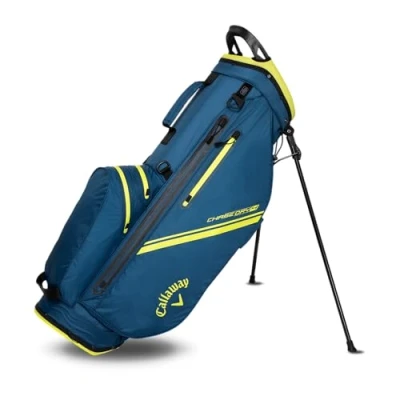 Image of Callaway Golf Chase Dry Waterproof Stand Bag 2025, Navy/Fluorscent Yellow