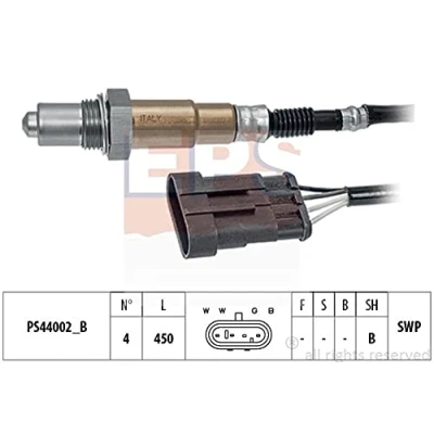 Image of 46762182, 546762182, 60816794 Lambda sensor EPS 1.998.242 Made in Italy OE Equivalent Heated, Planar probe, Thread pre greased 4