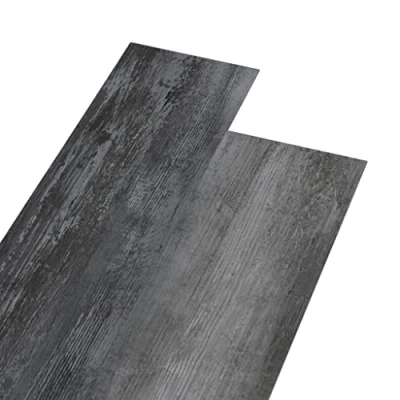 Image of vidaXL Self adhesive PVC Flooring Planks 5.02 m² 2mm Water Damage Resistant, Antistatic Shiny Grey Plank for All Solid and Even Surfaces