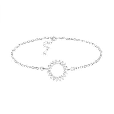 Image of Sofia Milani Women&#039;s Bracelet 925 Silver with Zirconia Stones Circle Ring Pendant 30003