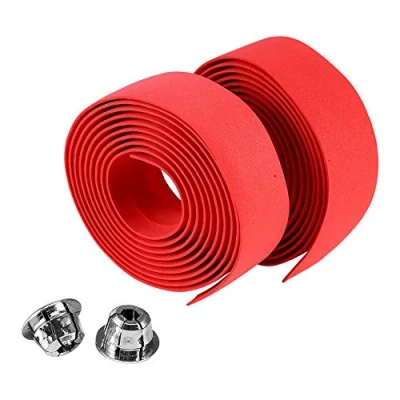 Image of Alomejor Bicycle Handlebar Tape Cycling Handle Wraps Skid proof Strap with Bar Plugs for Road Bike Mountain Bike(Red)