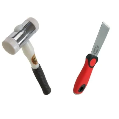 Image of Glazing Tool Kit Bundle Xpert Window Bead Deglazing Chisel and Thor 710 Nylon Hammer