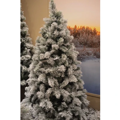 Image of 7ft (210cm) Snowy Vancouver Mixed Pine Artificial Christmas Tree Green 800 tips