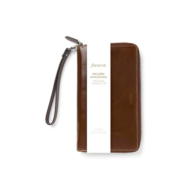 Image of Filofax Personal Compact Zip w/wristlet Malden Organiser Ochre