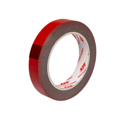 Image of AUTO PLAST PRODUKT APP Acrylic Tape, Double Sided Adhesive Extra Strong, Waterproof Mounting Red, 5 m Length, 19 mm Width