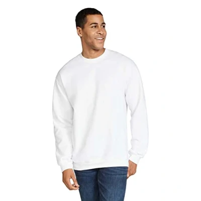 Image of Gildan Mens Softstyle Crewneck Sweatshirt, Military Green, 3XL