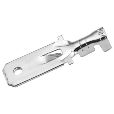 Image of Heschen male spade quick splice crimp terminals 6.3mm connector non insulated 100 pcs