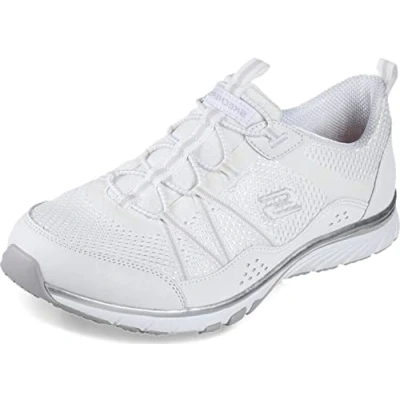 Image of Skechers Women&#039;s, Gratis Sport Sneaker White Silver 8 M