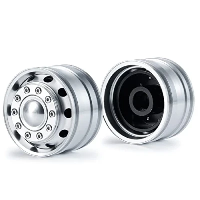 Image of AXspeed 2 pieces metal front wheel hubs for 1:14 Tamiya trailer tractor car parts upgrade