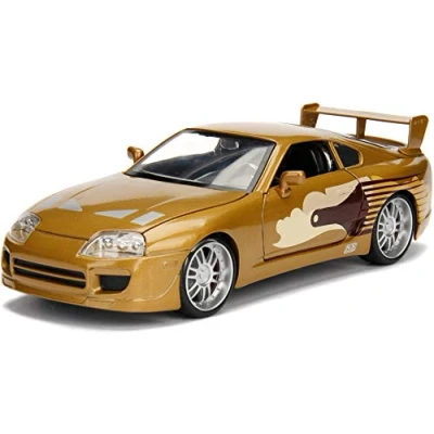 Image of Jada 99540 Toys Fast and Furious 1:24 FF &#039;95 Toyota Supra diecast Collectible car Vehicle, Gold