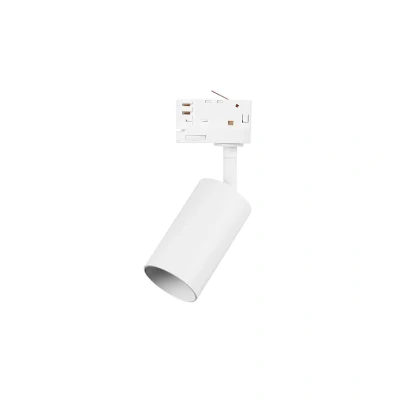 Image of Accentplus 130mm Dia 65mm Adjustable GU10 Circuit Track Mounted White Integral LED