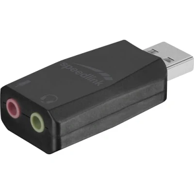 Image of Speedlink Vigo USB Sound Card with Microphone and Headphone Socket, Compact Design, Light, Connector
