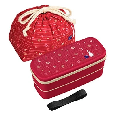 Image of OSK PW 28C 月花 Lunch Box, Polypropylene, Red