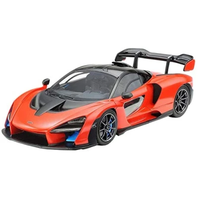 Image of TAMIYA 24355 000 300024355 McLaren Automodell Bausatz 1:24 Senna, Faithful Replica, Making, Plastic, Crafts, Hobby, Gluing, Model kit, Assembly, unpainted, red, Mittel