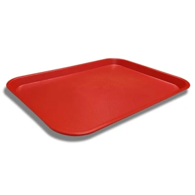 Image of Large Commercial Fast Food Serving Takeaway Tray 530 x 370mm (Red)