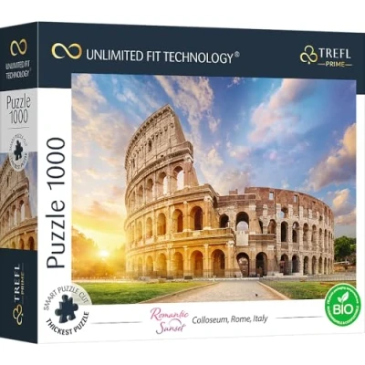 Image of Trefl 10691 1000 Elemente, dickster Karton, BIO, Rom, Italien, Kolosseum, Sonnenuntergang, Unterhaltung für Erwachsene und Kinder ab 12 Jahren, Puzzle Romantic Sunset: Colloseum, Rome, Italy