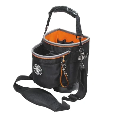 Image of Tool Bag with Shoulder Strap Has 14 Pockets for Storage, Can Fit Long Screwdrivers Klein Tools 55419SP