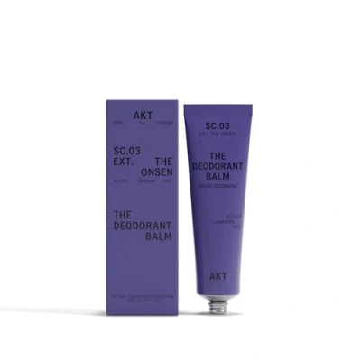 Image of AKT, THE DEODORANT BALM. Award winning, multi use, natural deodorant. Plastic Free. Gender Aluminium 100% effective — 1 tube lasts up to 3 months. SC.03 ONSEN. 50ml