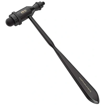 Image of MDF Tromner Neurological Reflex Hammer with Pointed Tip Handle for Cutaneous and Superficial Responses Free Parts Life (All Black (BlackOut))(MDF555 BO)